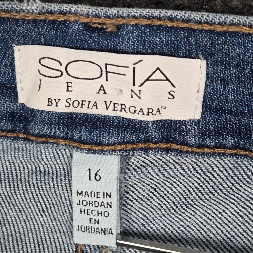 Sofia Jeans by Sofia Vergara Melisa Flare High Rise Medium Wash Denim Size 16 - Picture 5 of 9